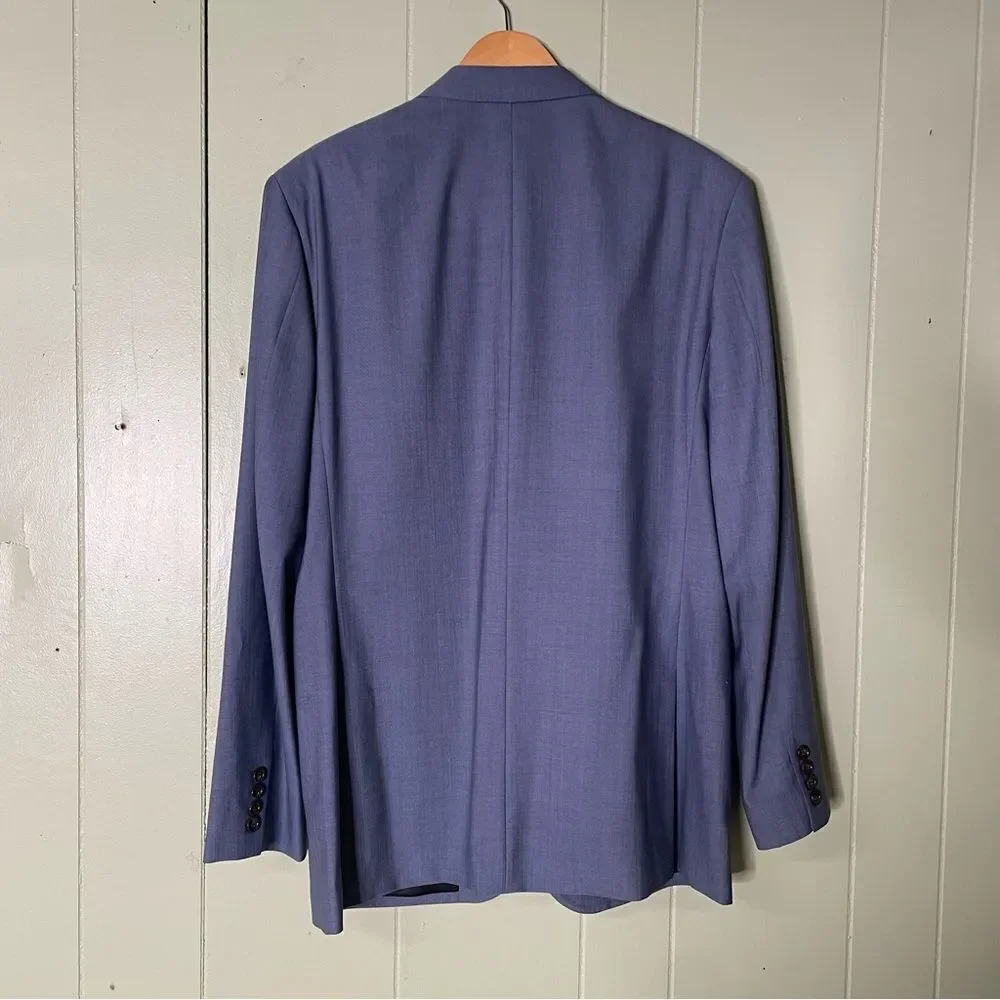 J Crew Ludlow Blazer Sport Coat Men’s‎ Blazer 44L Blue American Woolens 2 Btn